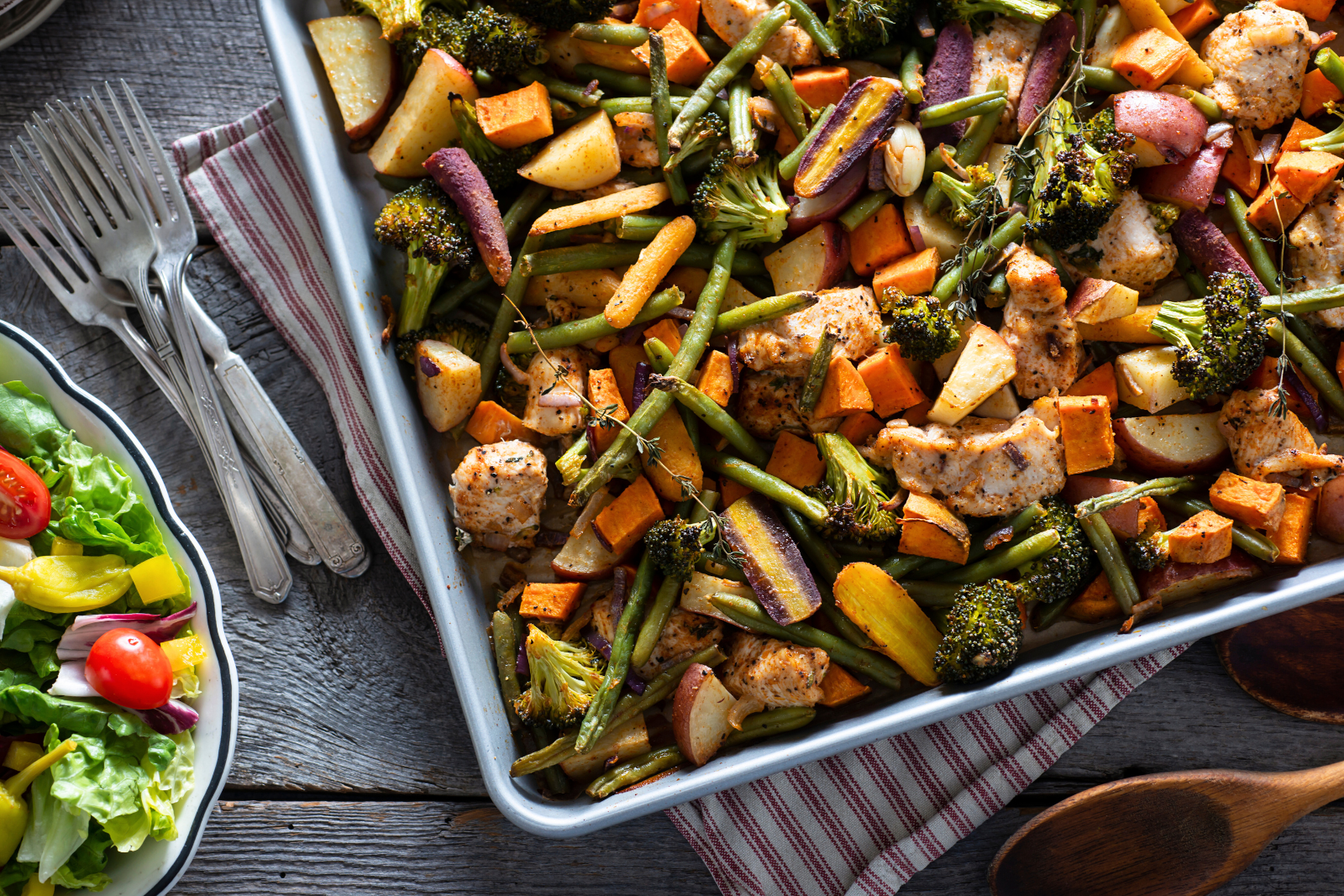 Chicken, Asparagus, Carrot Sheet Pan Dinner